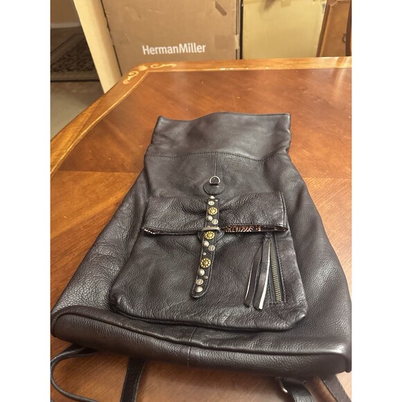 Free People  Backpack in Black Leather main image 6